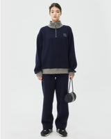 TYPO LOGO KNIT PANTS-NAVY (6605053853814)