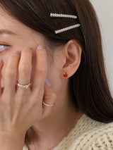 [925silver] ロニーアップルピアス / [925silver] Ronnie Apple Earrings