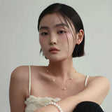 ゴールドパールドロップネックレス/gold pearl drop necklace (material 14K gold)
