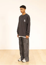 インシションインバーティドウォッシードデニムパンツ/INCISION INVERTED WASHED DENIM PANTS