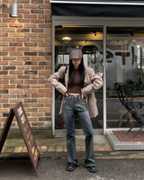 Calm boots cut denim pants