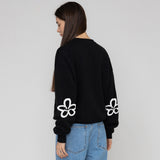 エルボー スプレー フラワー スマイル スウェットシャツ / Elbow Spray Flower Smile Sweatshirt