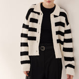 クラシッククランブルカーディガン/Classic crumble cardigan_stripe