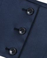 ローエッジボタンチューブトップ / Raw Edge Button Tube Top _ Navy