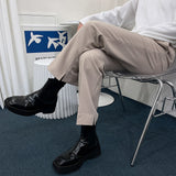 レッグ アップ サイド スリット スラックス / UN702 Leg Up side slit slacks (2 colors)