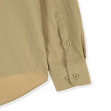 VZロゴビックオーバーフィットナイロンワークシャツベージュ/VZ Logo Big Over Fit Nylon Work Shirt Beige (6683364098166)
