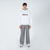 CURSIVE LOGO HOODIE WHITE