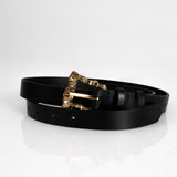 マテリアル カウハイド ベルト / [BLESSEDBULLET]Material II cowhide belt_dark silver