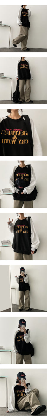 NAKO's colored raglan sweatshirt