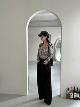 X Tweed bustier cardigan set