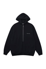  HAIF-ZIP HOODIE (LONG)_NAVY