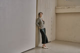 リブ Vニットトップス/RIBBED V-KNIT TOP_L.GREEN