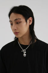 幸せなクマのネックレス - シルバー（シルバー) / Happy Bear Necklace - Silver (6613189001334)