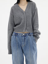 グランドVネックウールカーディガン / Grand V-neck wool cardigan (8color)
