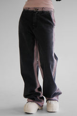 ピンクラインデニムパンツ / pink line denim pants