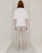 YELLOW TAP OVERSIZED T-SHIRT WHITE (6691421290614)