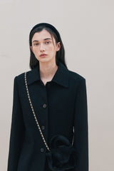 Eco Fur Mini Crossbag (Black)