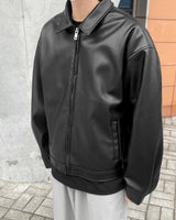 ビーガンレザージップアップジャケット / Vegan Leather Zip up Jacket