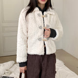 Kaia Rabbit Fur Quilted Soft Collar Crop Coat Jacket