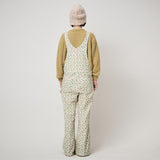 FRILL HEART CORDUROY OVER-ALL, FLORAL CREAM