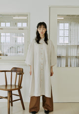 ユニセックスワイドスリーブロングシャツ/unisex wide sleeve long shirts natural