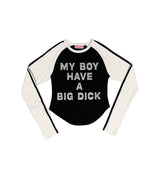 PNFメイド グリッタートップ / PNF made MY BOYFRIEND HAVE A BIG DICK glitter top