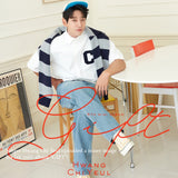 Cパッチユニセックス半袖オクスフォードシャツ / C Patch Short-Sleeved Unisex White Oxford Shirt