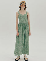 ビスチェドレス / Bustier dress - Green flower