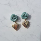 アンティークミントローズピアス / Antique Mint Rose Piercing (G-friend Yerin, Dreamcatcher Gahyun Piercing)