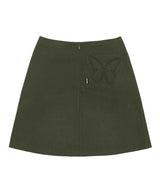 [NF] CORDUROY BUCKLE PLEATS SKIRT (KHKAI)_F23ZC860
