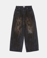 Oil dirty washed over denim pants