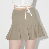 Classic Gored Miniskirt [OLIVE] (6618881294454)