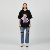 ベビーフェイス テレフォンガール半袖Tシャツ R ブラック