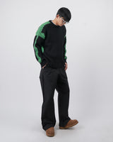 フィードカラーエフェクトウェーブリブドニット / feed color effects wave ribbed knit 2color