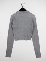 ジップアップカラーTシャツ / Zip up collar T-shirt (3color)