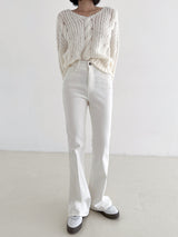 no.2356 ライズブーツカットパンツ / no.2356 Raised Bootcut Pants (2color)