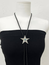 キャッチウエスタンスターペンダントロープネックレス / Catch Western Star Pendant Rope Necklace