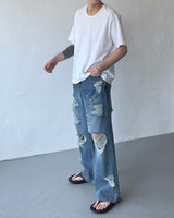 ウォッシングUネックショートスリーブTシャツ / JWA Washing U-neck Short-sleeved T-shirt (4 colors)