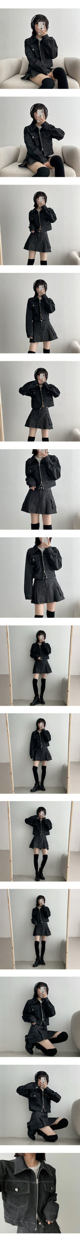 TICAポケットセイントデニムミニスカート/TICA Pocket Saint Denim Mini Skirt