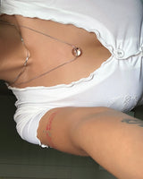 ドットクリアボールネックレス/dot clear ball necklace