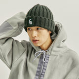 YPペイズリーパッチニットビーニー / YP PAISLEY PATCH KNIT BEANIE DEEP GREEN