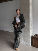 (UNISEX) インアワーウォッシングワイドデニム