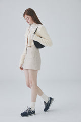 ツイードミニスカート / Tweed Mini Skirt [Beige]