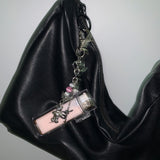 Pink bear lighter case keychain (6661159518326)
