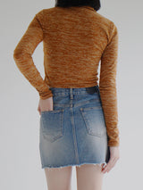ビーフカラージップアップTシャツ / Beef collar zip-up T-shirt (4color)