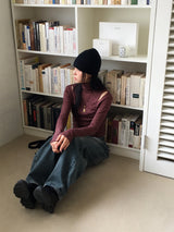 ヒンター ボカシ スプリット シャーリング ストリング ウォーマー ポーラー Tシャツ