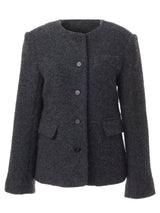 HAIRY WOOL MUFFLER COAT_CHARCOAL (6638382153846)