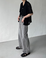 SIXレイワイドデニムジーンズ / SI X-ray wide denim Jeans