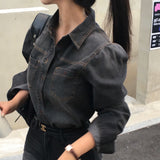 [BELLIDE MADE]  vintage cropped denim shirt