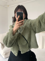 [MADE] Pudding Fur Jacket (Matcha Green)